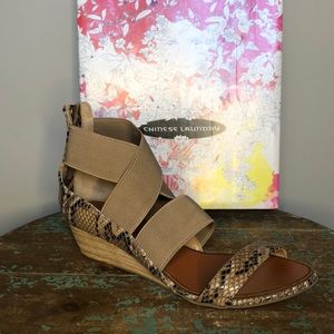 NEW Chinese Laundry Tan Snake Print Sandal